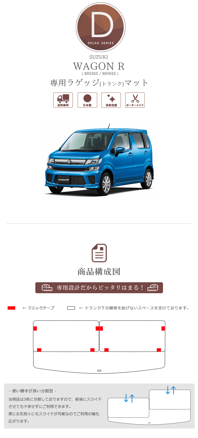 WagonRのフロアマット1組